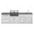 Grandpro Aluminium buitenkeuken (white) met koelkast en spoelbak - Pro Elite barbecue
